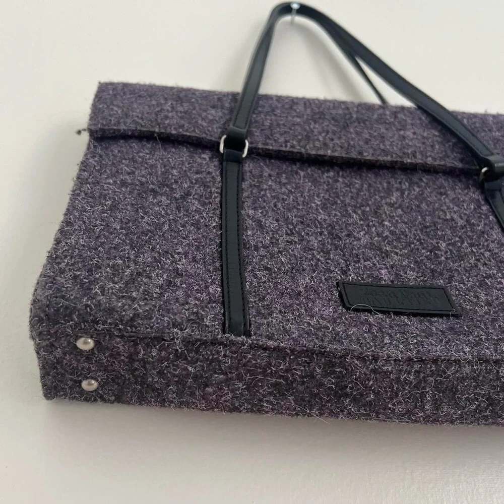 Jean Paul Gaultier purple fuzzy wool purse - Picture 7 of 8